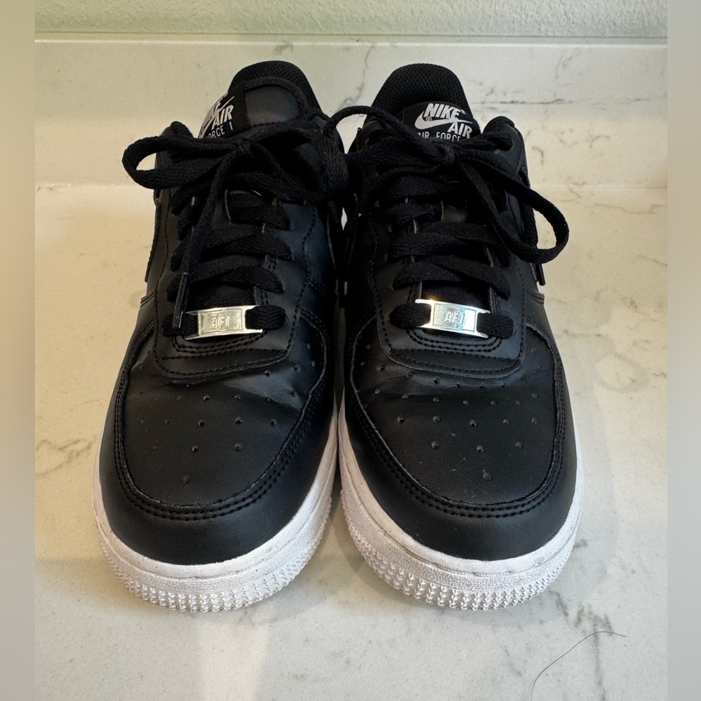 Nike Air Force 1 Black and White Sneakers - Picture 5 of 16
